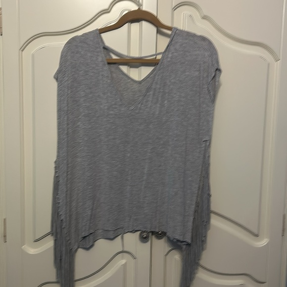 Gray Fringe Tank Top Women’s Size Small - Picture 6 of 6